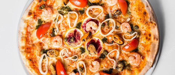Mixed Seafood Pizza  10" 